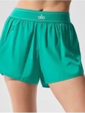 Alo Yoga Spruce Green Match Point Short Women's Athletic Shorts